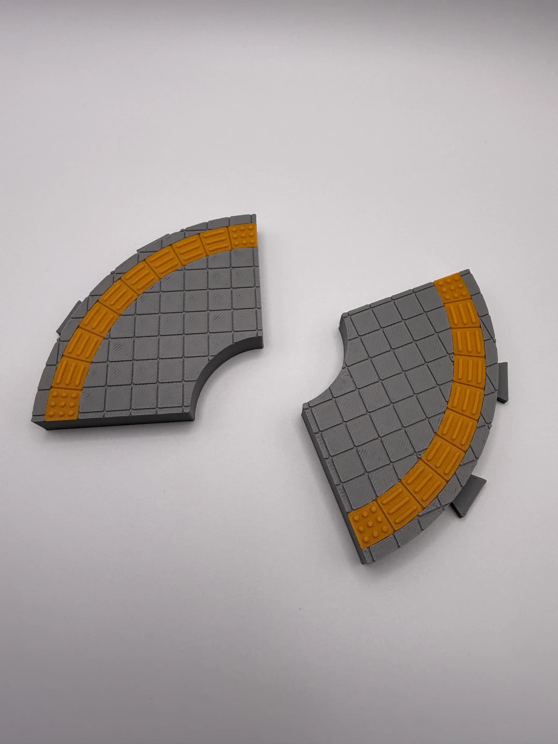 Curve sidewalk pieces - overall view